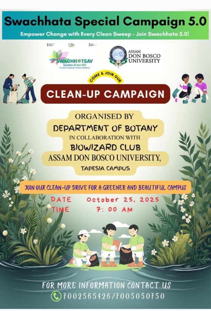 Swachhata Special Campaign 5.0: Clean-Up Drive at Assam Don Bosco University