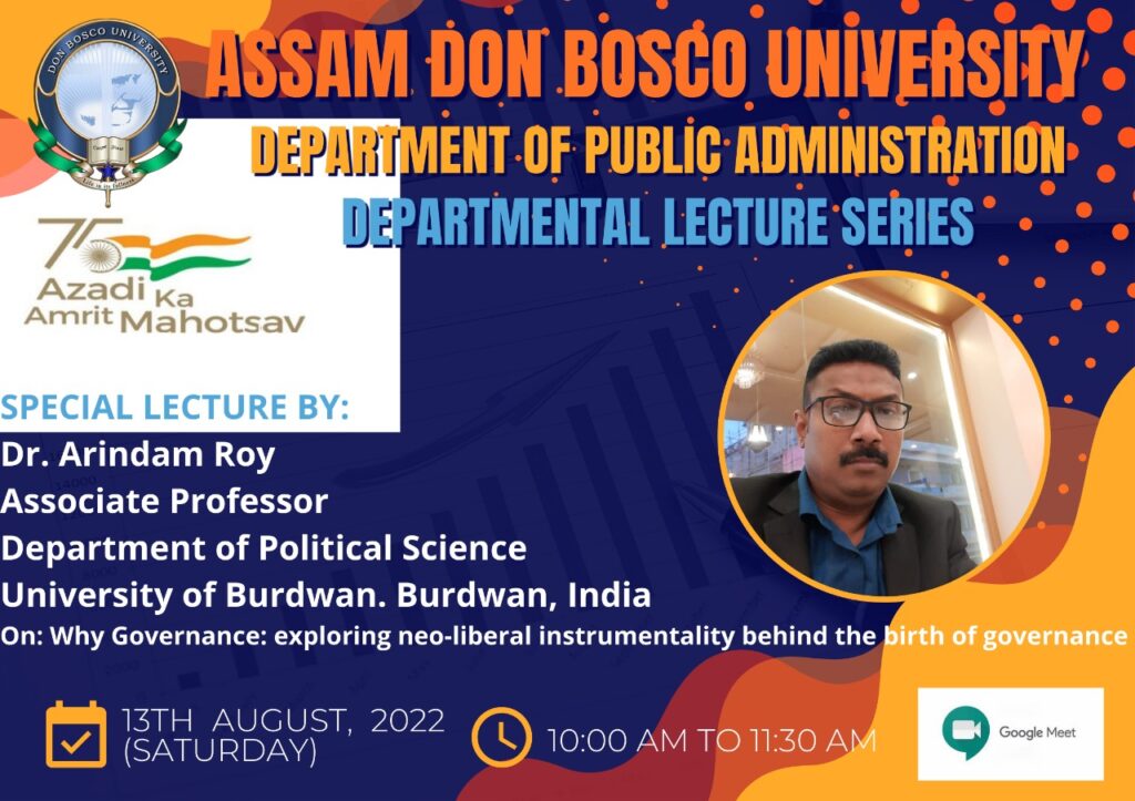 Special Lecture on Governance: Exploring Neo-Liberal Perspectives under Azadi Ka Amrit Mahotsav